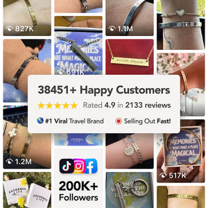 Coordinate Engraved Rope Bracelet media 3