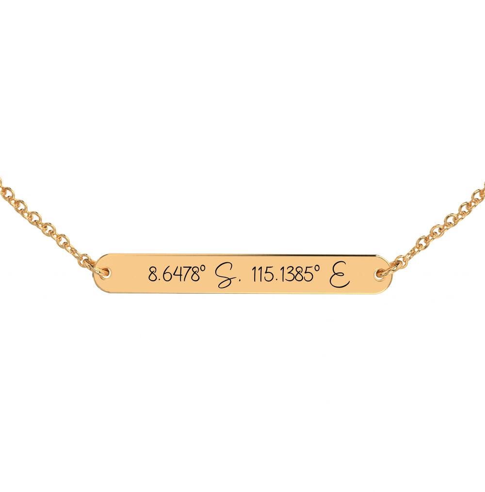 Coordinate Engraved Anklet/Bracelet media 3
