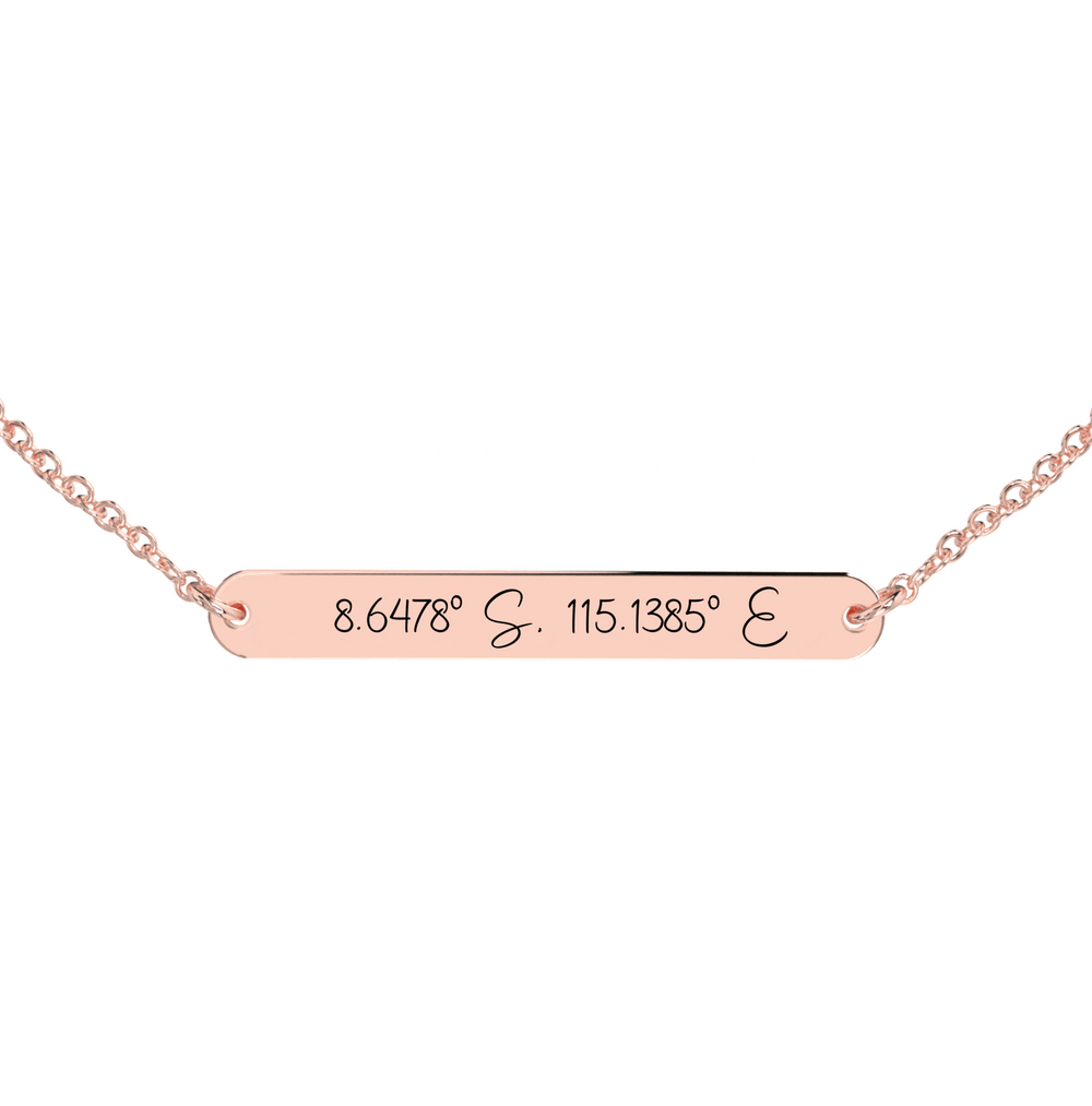 Coordinate Engraved Anklet/Bracelet media 1