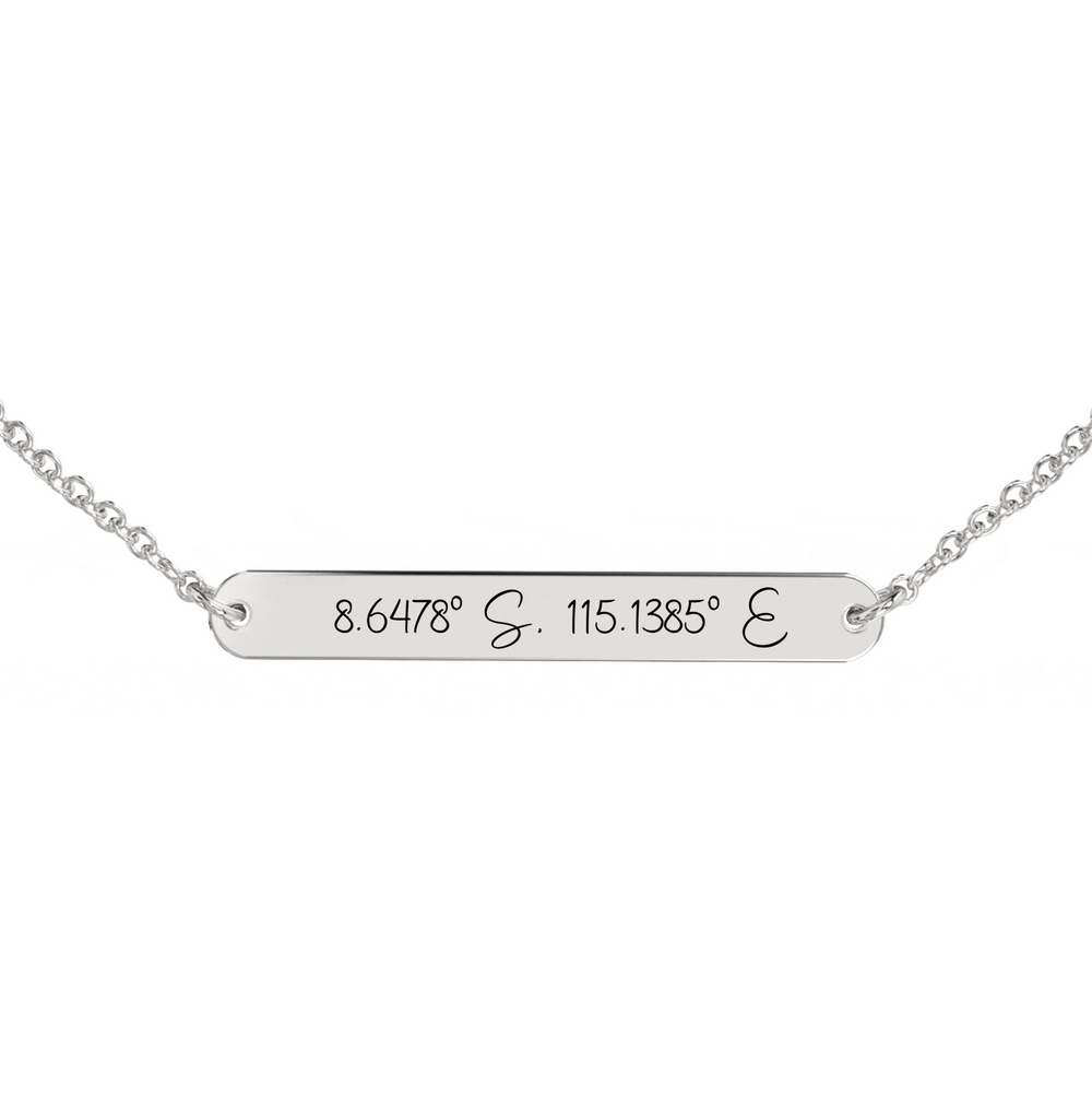 Coordinate Engraved Anklet/Bracelet media 4