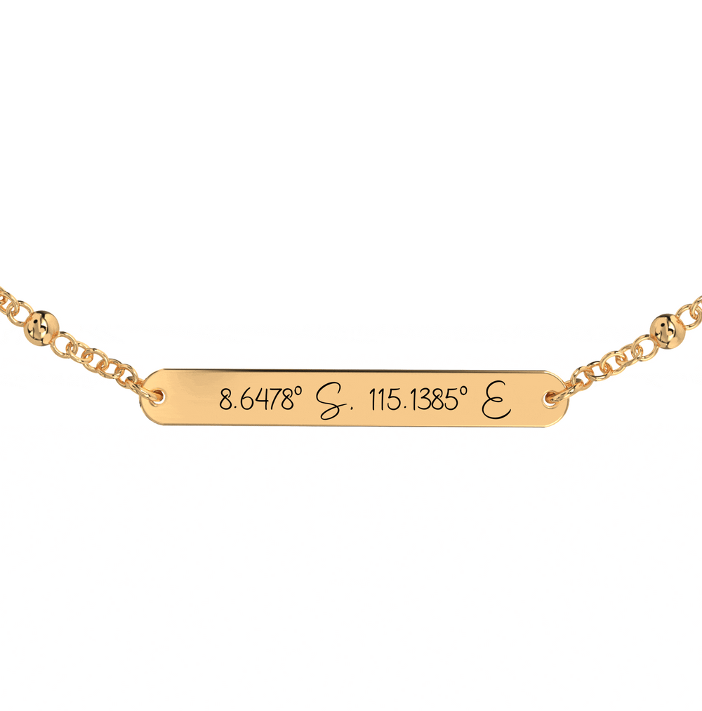 Coordinate Engraved Anklet/Bracelet media 9