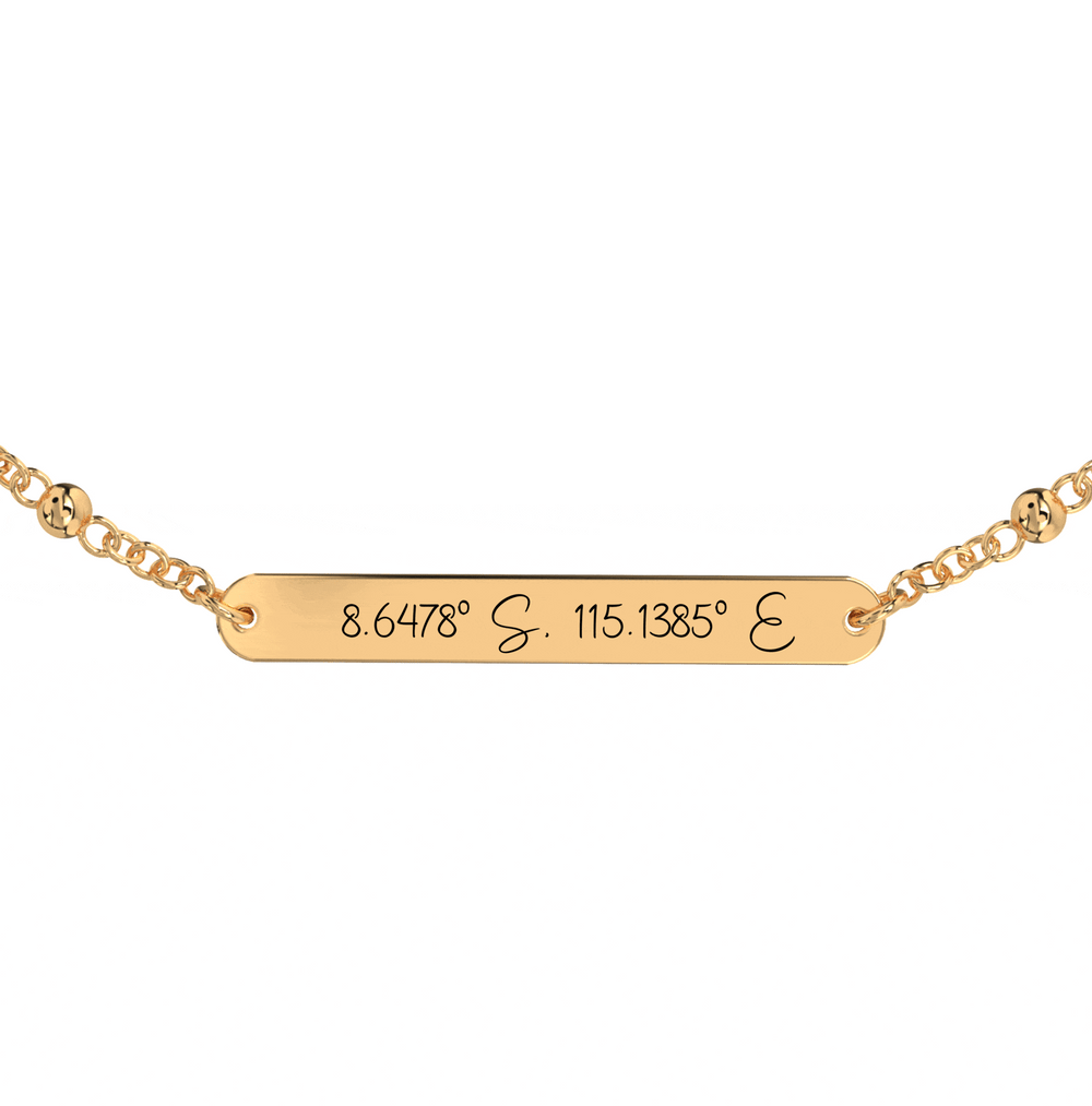 Coordinate Engraved Anklet/Bracelet media 11