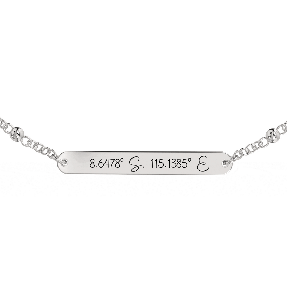 Coordinate Engraved Anklet/Bracelet media 10