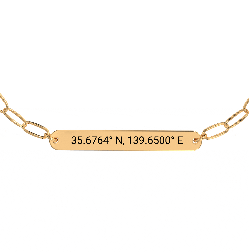 Coordinate Engraved Anklet/Bracelet media 6
