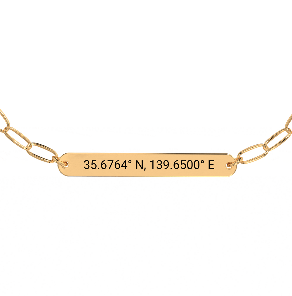 Coordinate Engraved Anklet/Bracelet media 8
