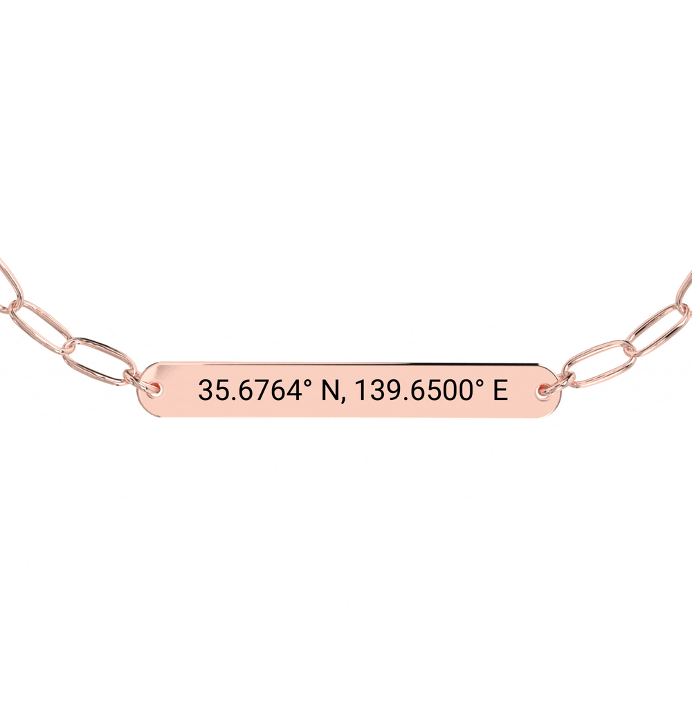 Coordinate Engraved Anklet/Bracelet media 5