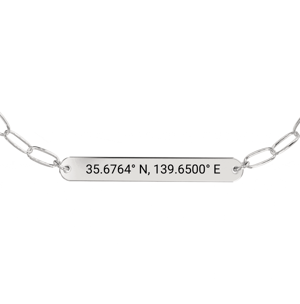 Coordinate Engraved Anklet/Bracelet media 7