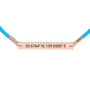 Coordinate Engraved Rope Bracelet media 17