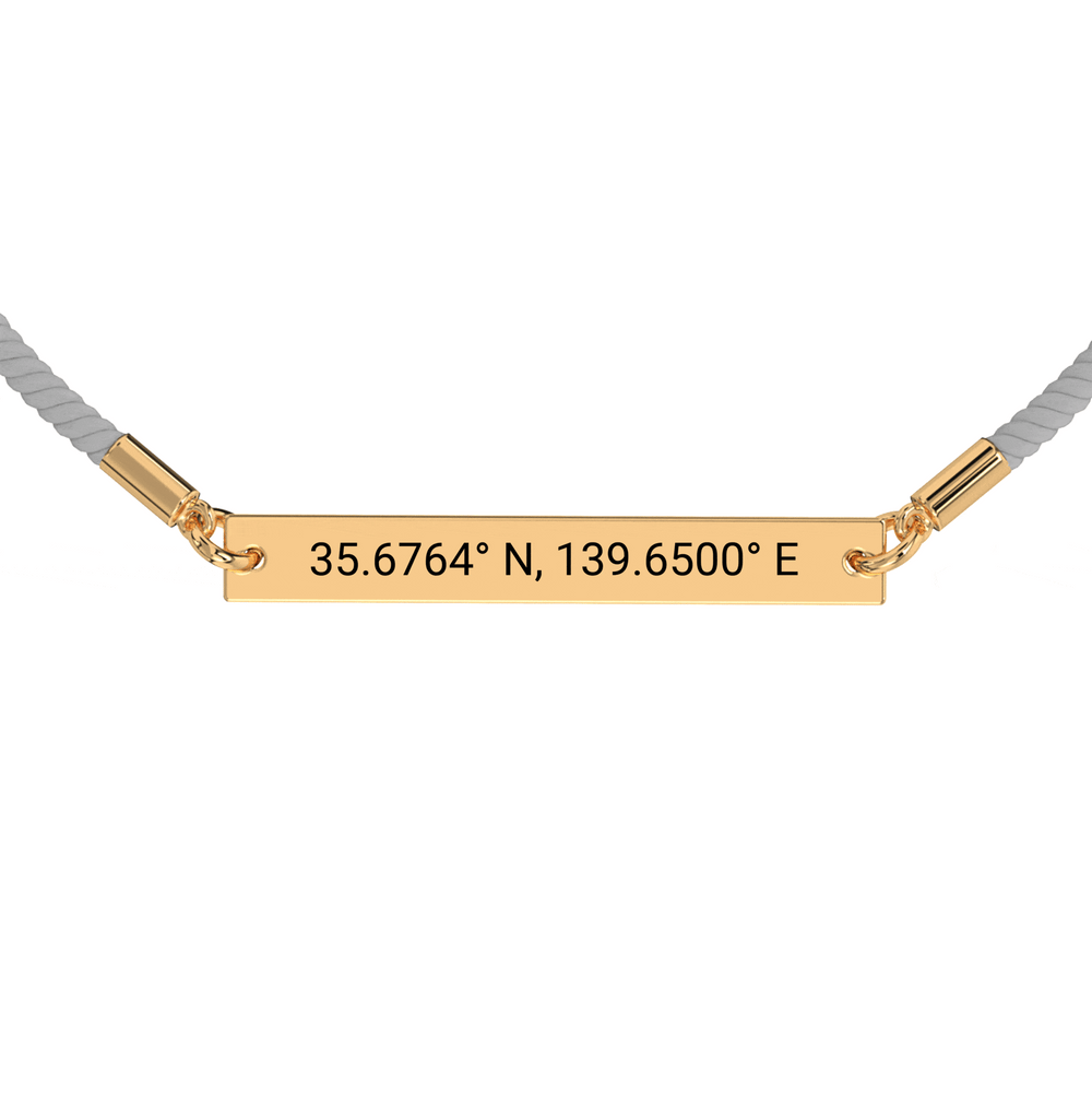 Coordinate Engraved Rope Bracelet media 8