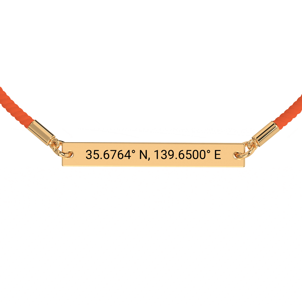 Coordinate Engraved Rope Bracelet media 17