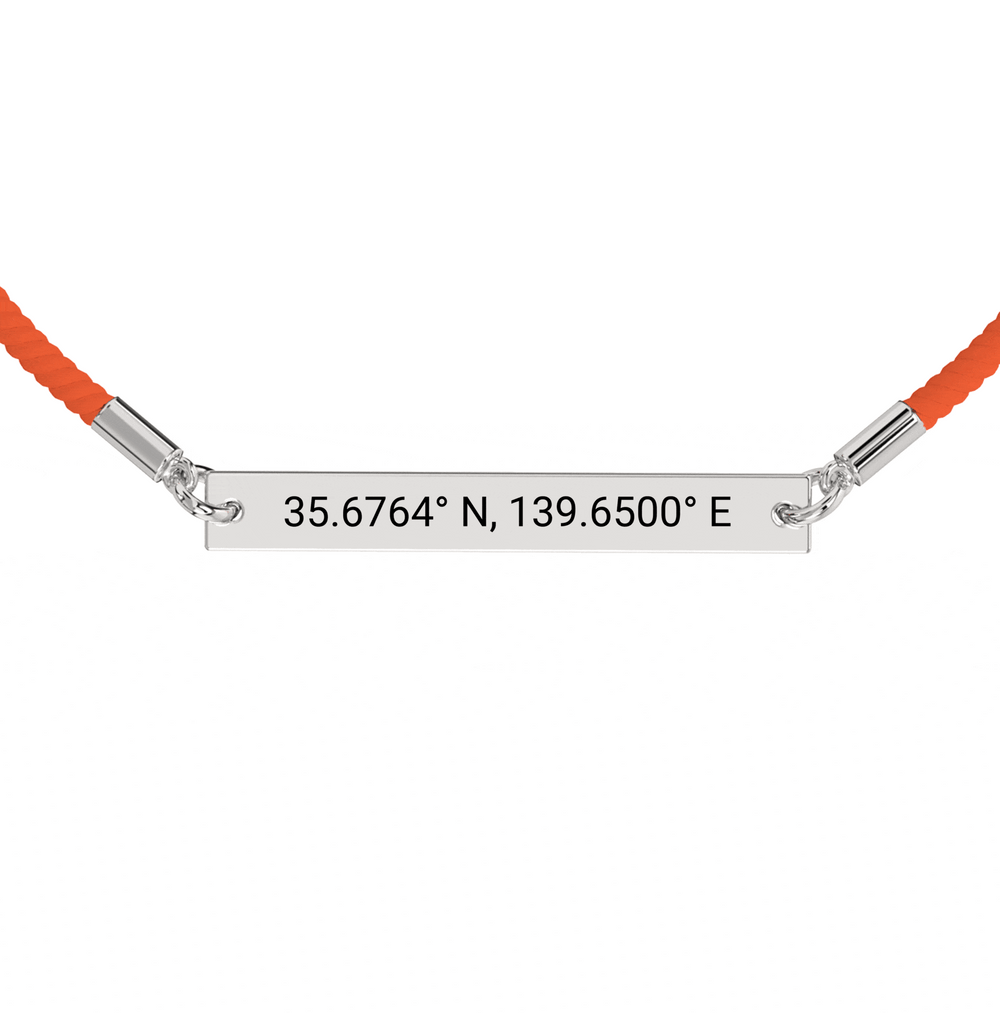 Coordinate Engraved Rope Bracelet media 21