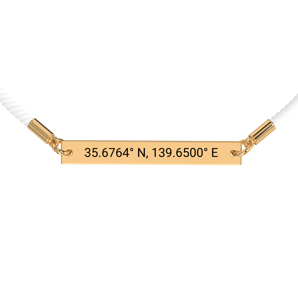 Coordinate Engraved Rope Bracelet media 5