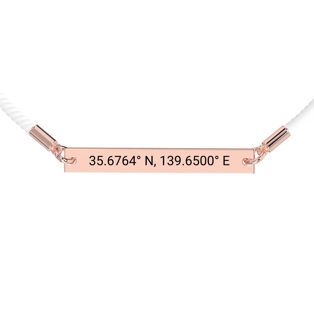 Coordinate Engraved Rope Bracelet media 6