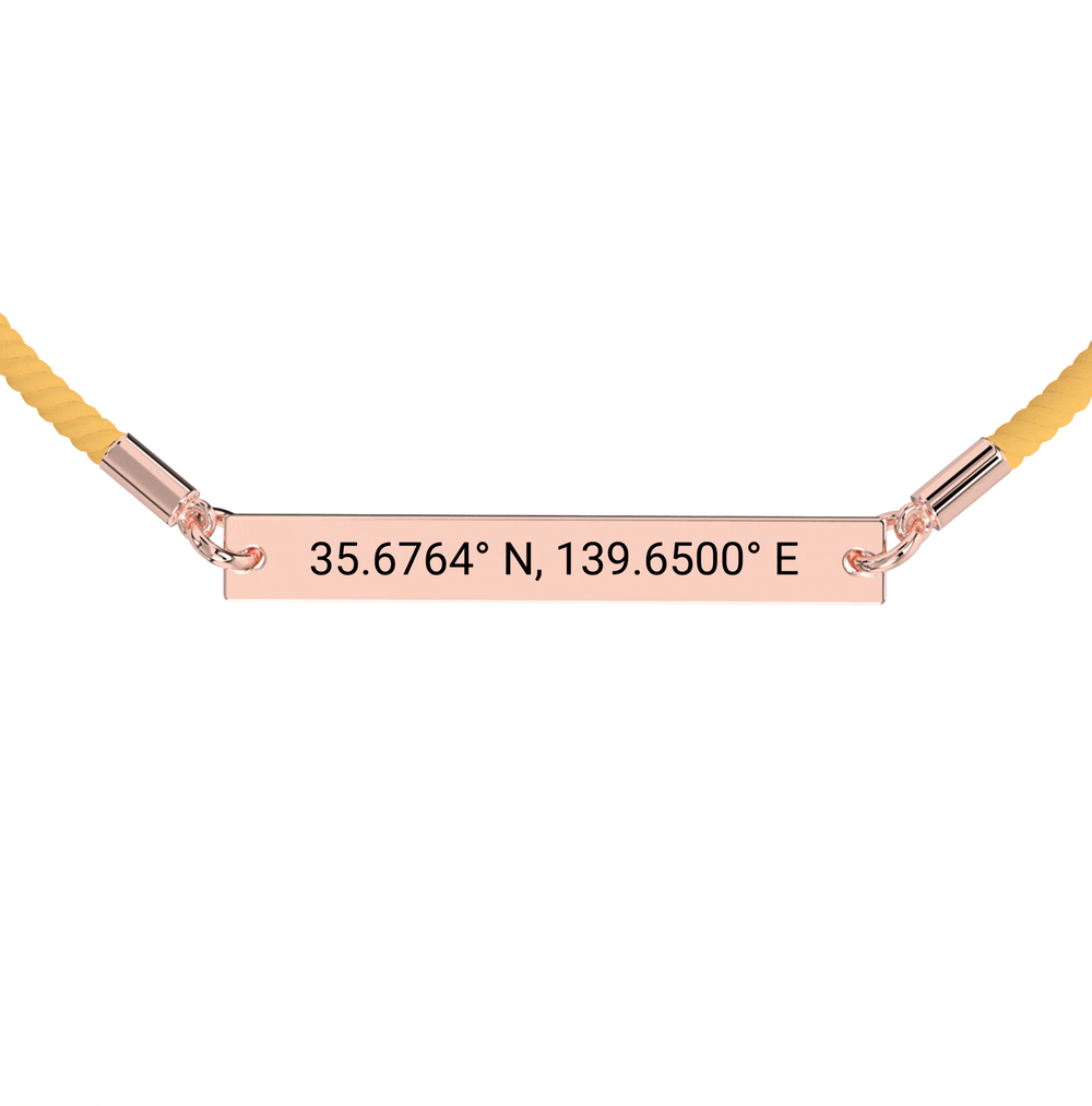 Coordinate Engraved Rope Bracelet media 21