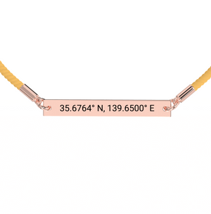 Coordinate Engraved Rope Bracelet media 23