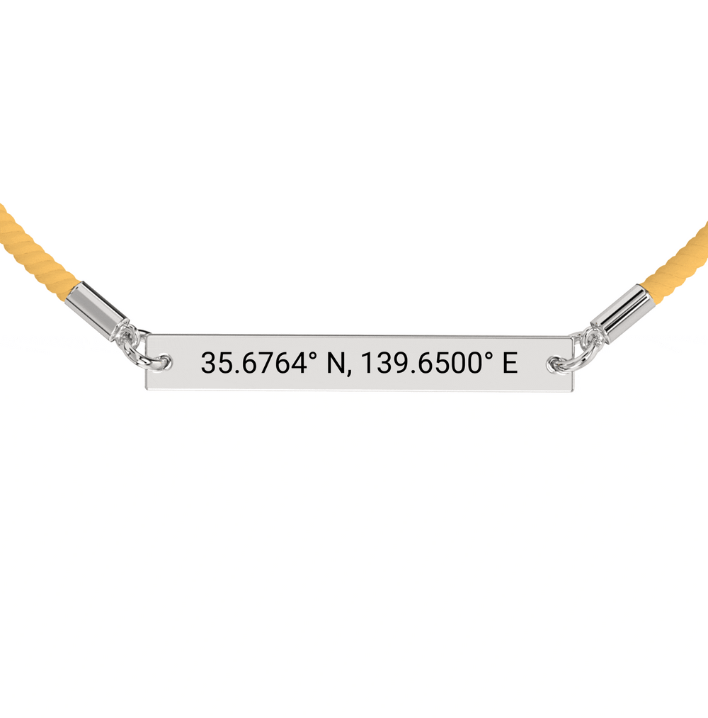 Coordinate Engraved Rope Bracelet media 22