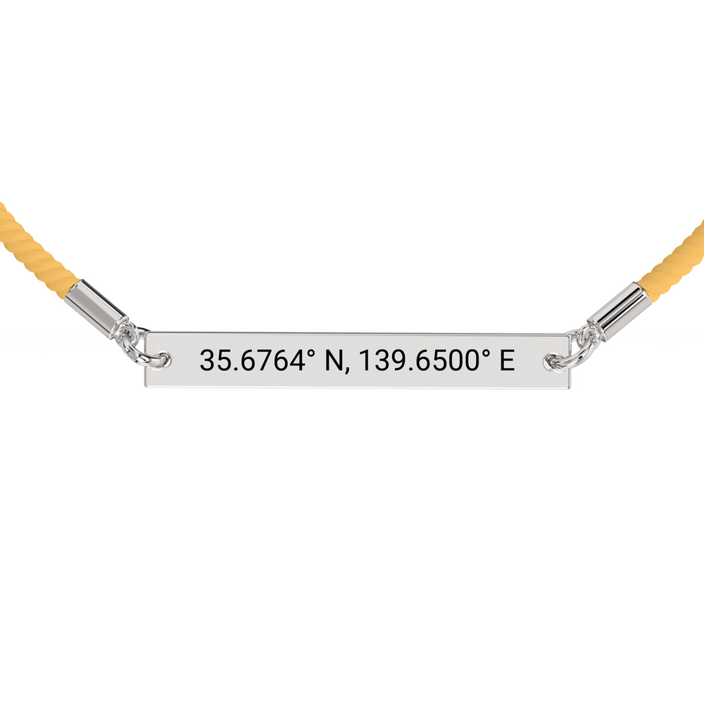 Coordinate Engraved Rope Bracelet media 24