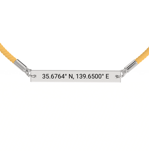 Coordinate Engraved Rope Bracelet media 24