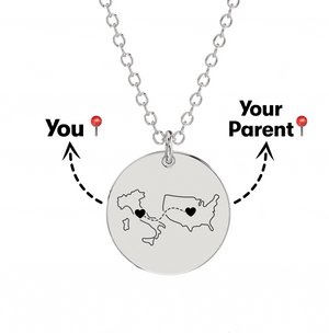 Long Distance Engraved Necklace media 6