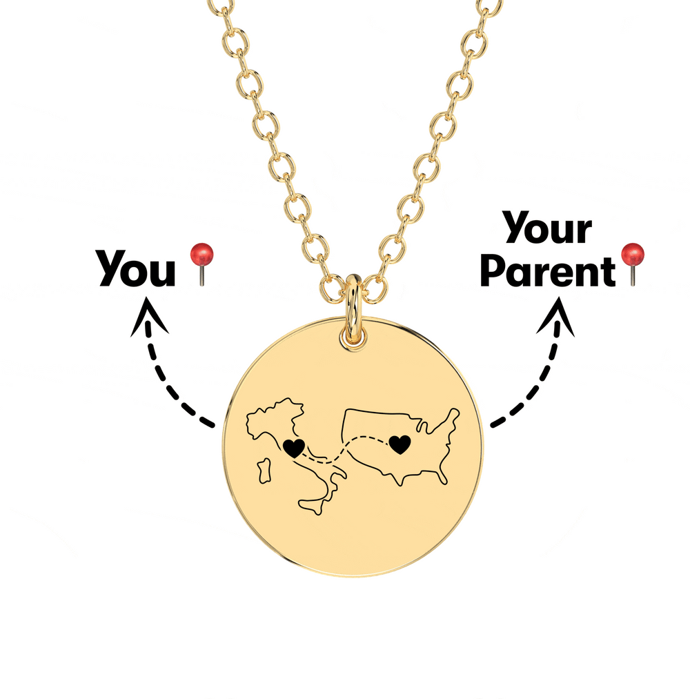 Long Distance Engraved Necklace media 9