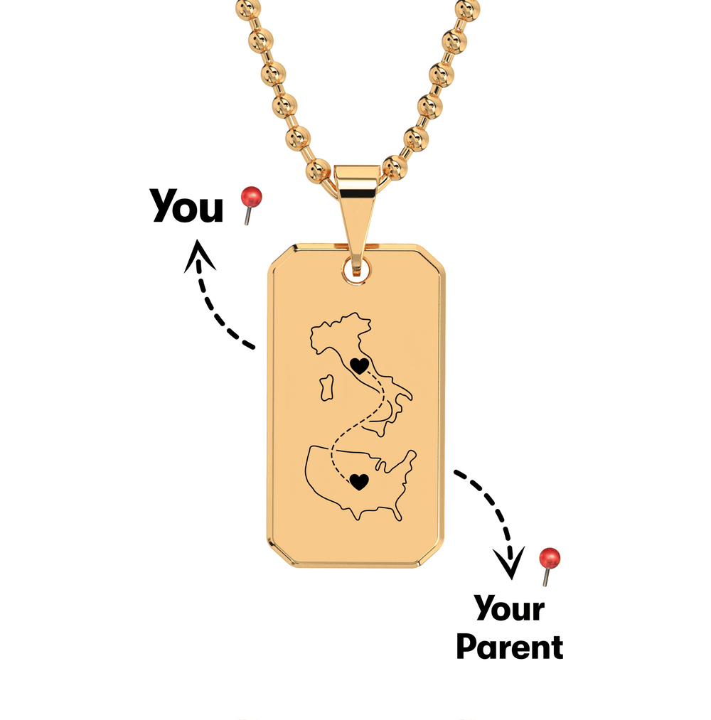 Long Distance Engraved Dogtag Necklace media 1