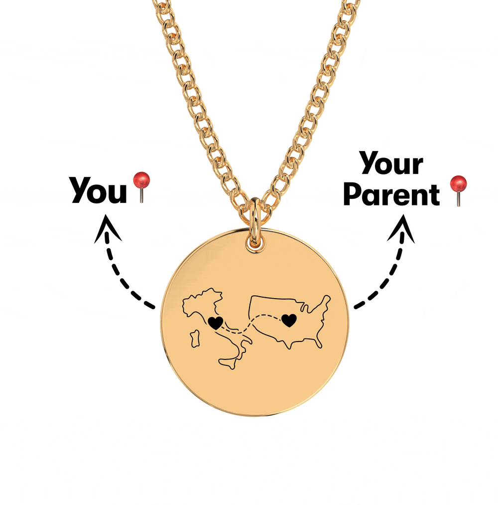 Long Distance Engraved Necklace media 10