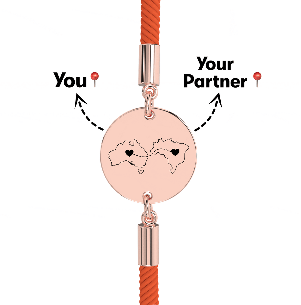 Long Distance Engraved Bracelet media 25
