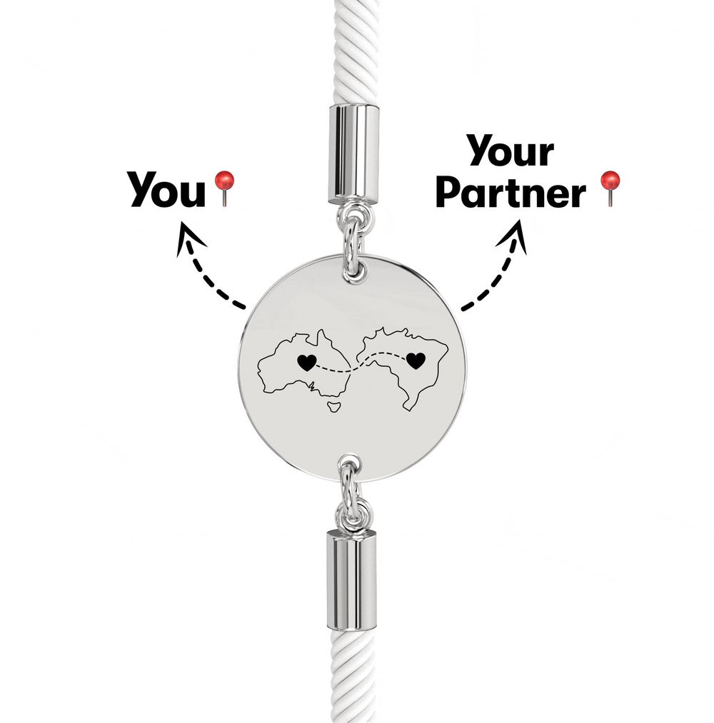Long Distance Engraved Bracelet media 12