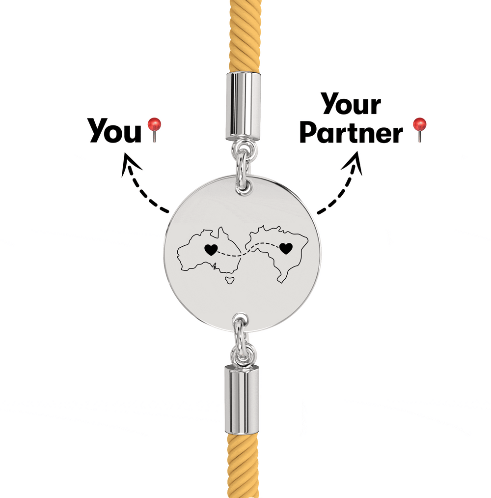 Long Distance Engraved Bracelet media 26