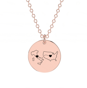 Dual Maps Engraved Necklace media 5