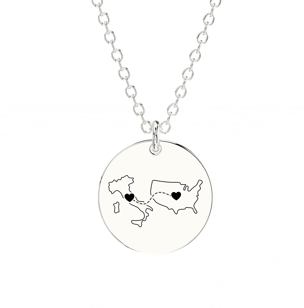Dual Maps Engraved Necklace media 7