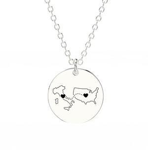 Dual Maps Engraved Necklace media 7
