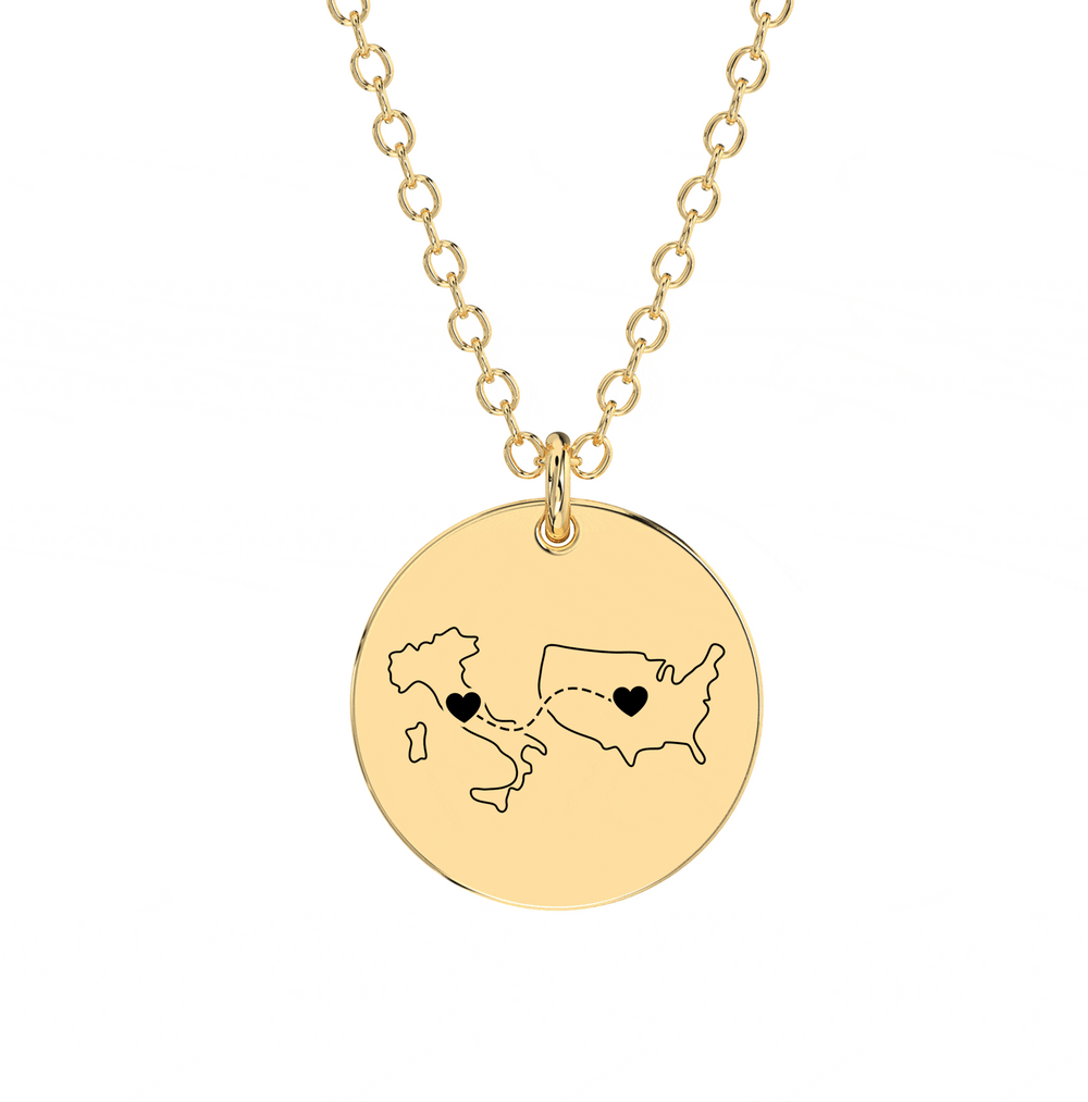Dual Maps Engraved Necklace media 8