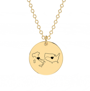 Dual Maps Engraved Necklace media 8