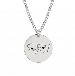 Dual Maps Engraved Necklace media 10