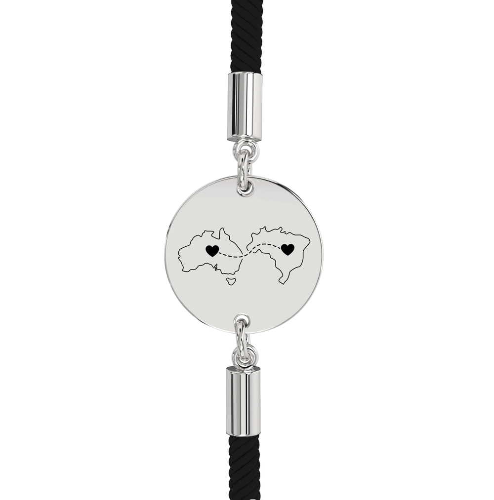 Dual Maps Engraved Bracelet media 1
