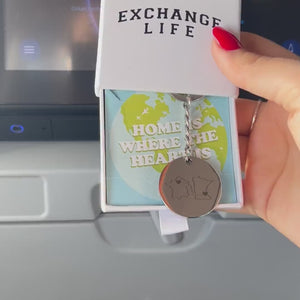 Dual Maps Engraved Keychain media 3