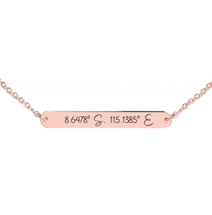 Coordinate Engraved Anklet/Bracelet media 1