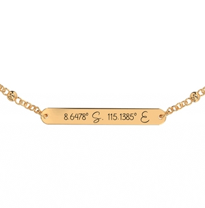 Coordinate Engraved Anklet/Bracelet media 11
