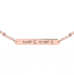 Coordinate Engraved Anklet/Bracelet media 10