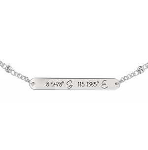 Coordinate Engraved Anklet/Bracelet media 12