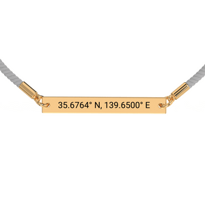 Coordinate Engraved Rope Bracelet media 10