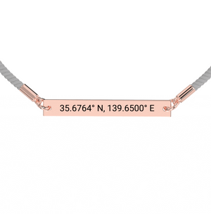 Coordinate Engraved Rope Bracelet media 11