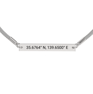 Coordinate Engraved Rope Bracelet media 12