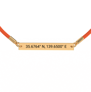 Coordinate Engraved Rope Bracelet media 19