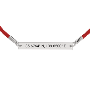 Coordinate Engraved Rope Bracelet media 15