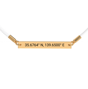 Coordinate Engraved Rope Bracelet media 7