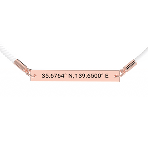 Coordinate Engraved Rope Bracelet media 8
