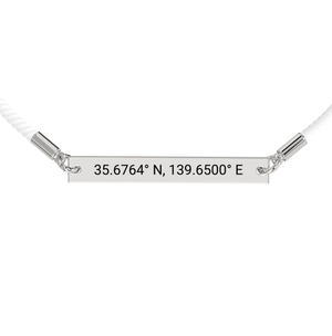 Coordinate Engraved Rope Bracelet media 9