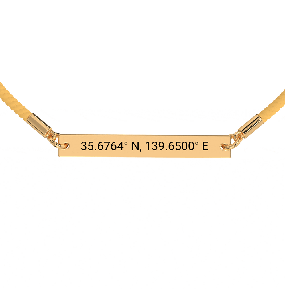 Coordinate Engraved Rope Bracelet media 22